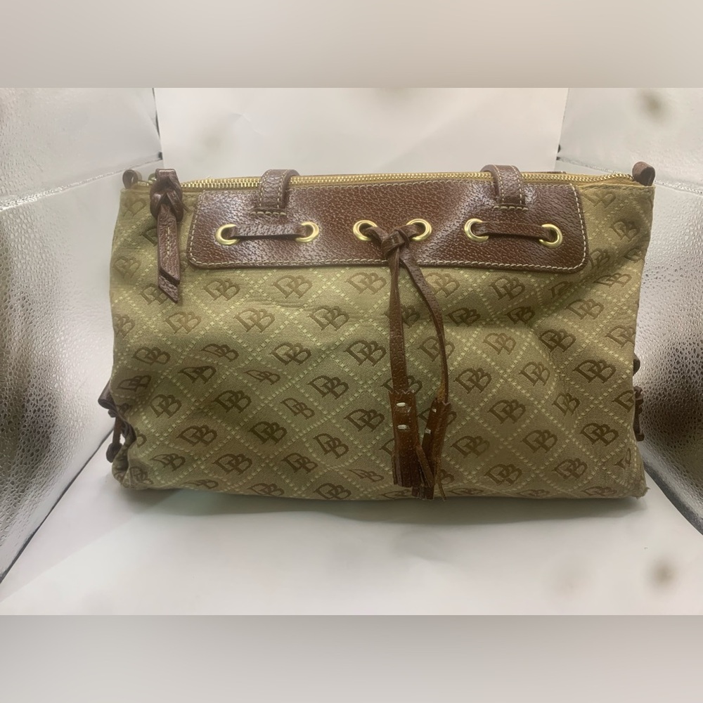 Dooney & Bourke Brown and Tan Shoulder Bag with Elegant Design